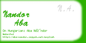 nandor aba business card